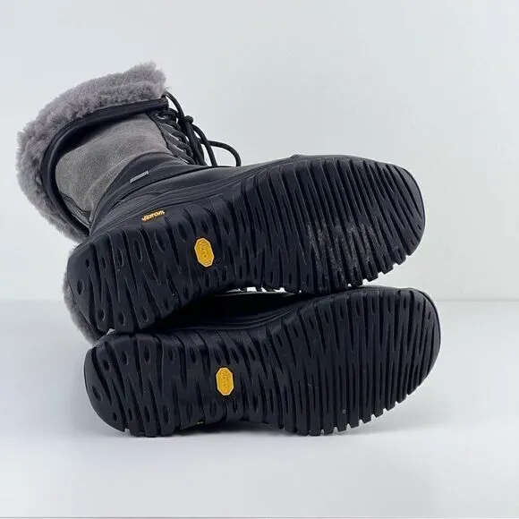 Ugg Australia Adirondack Tall Black and Gray Women’s Boots, Size 6