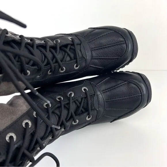Ugg Australia Adirondack Tall Black and Gray Women’s Boots, Size 6