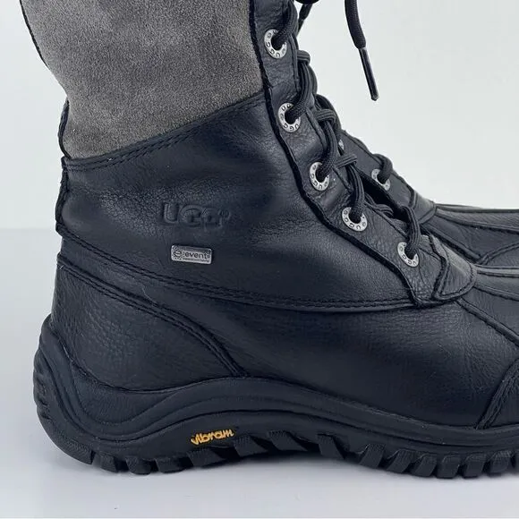 Ugg Australia Adirondack Tall Black and Gray Women’s Boots, Size 6