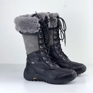 Ugg Australia Adirondack Tall Black and Gray Women’s Boots, Size 6