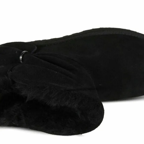 UGG Australia Classic Mini Twist UGG490 Women's Black Suede Snow Boots UGG491