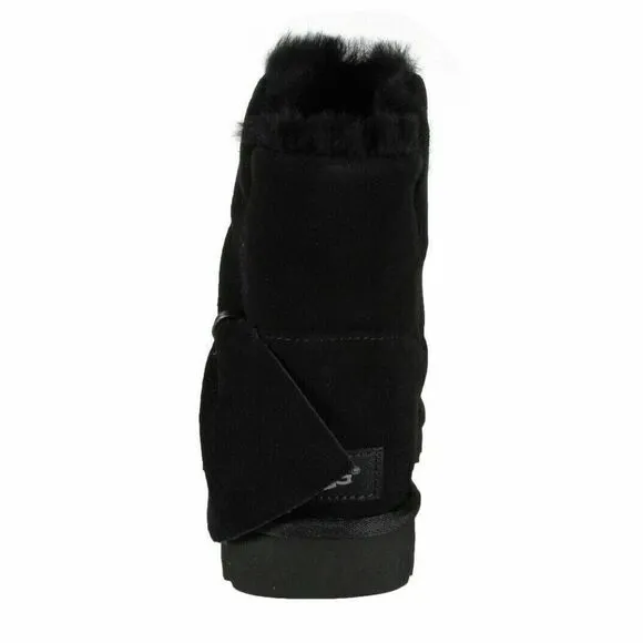 UGG Australia Classic Mini Twist UGG490 Women's Black Suede Snow Boots UGG491