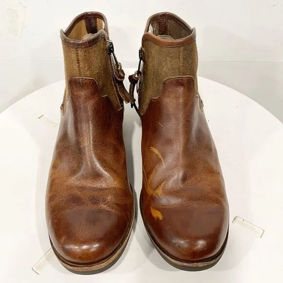 UGG Australian Penelope Genuine Leather Ankle Boots Sz 7 Women Zip Brown 1008710