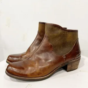 UGG Australian Penelope Genuine Leather Ankle Boots Sz 7 Women Zip Brown 1008710