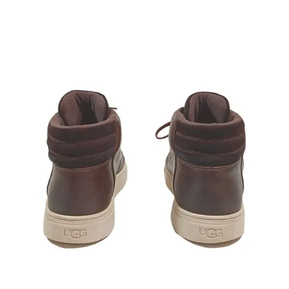 UGG Baysider Sneakers Mens 8.5 Brown Waterproof Leather   Suede High Weather