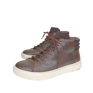 UGG Baysider Sneakers Mens 8.5 Brown Waterproof Leather   Suede High Weather