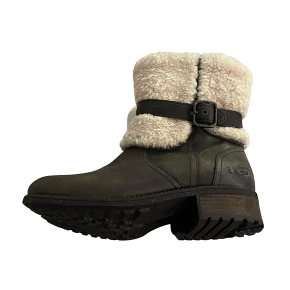 UGG Blayer Shearling-Lined Boots Women Size 7