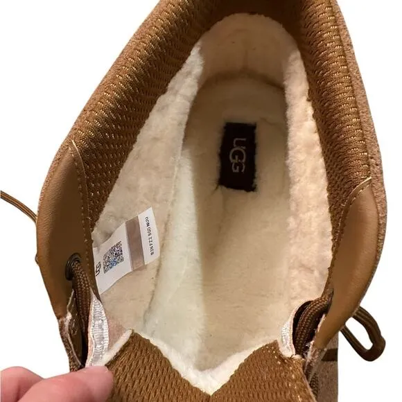 Ugg Burleigh Chukka Boots Mens Size 14 Tan Suede Ugg Plush NWOT