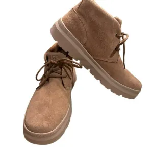 Ugg Burleigh Chukka Boots Mens Size 14 Tan Suede Ugg Plush NWOT