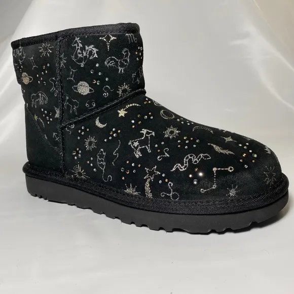 UGG classic zodiac mini starry night suede sheepskin women’s boots model 1112516
