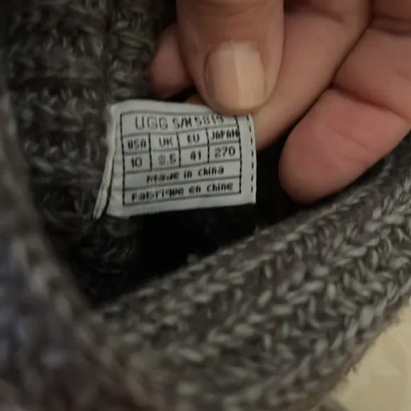 Ugg Grey Double Button Cardy Boots Women’s size 10