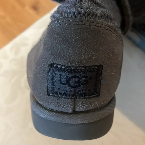 Ugg Grey Double Button Cardy Boots Women’s size 10