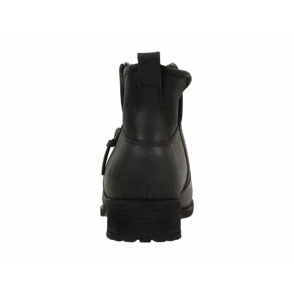 UGG LAVELLE ANKLE BOOTS LEATHER BLACK WOMEN'S SIZE 10 - 1013366