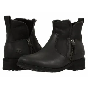 UGG LAVELLE ANKLE BOOTS LEATHER BLACK WOMEN'S SIZE 10 - 1013366
