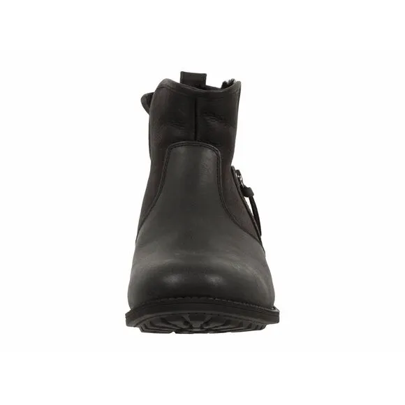 UGG LAVELLE ANKLE BOOTS LEATHER BLACK WOMEN'S SIZE 10 - 1013366
