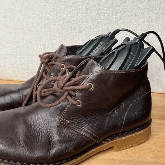 UGG Leighton 3275 2 Eye Leather Chukka Boots Men Size 7 Chocolate Brown