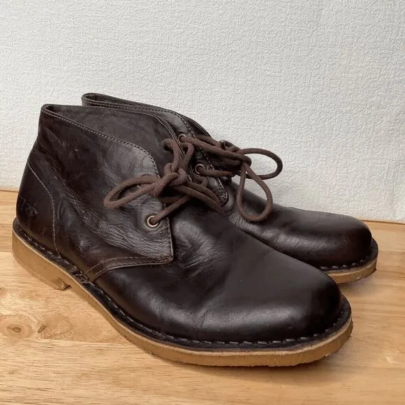 UGG Leighton 3275 2 Eye Leather Chukka Boots Men Size 7 Chocolate Brown