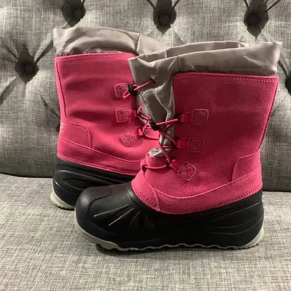 ugg ludvig youth Kids waterproof snow rain boots 1018190k pink black grey