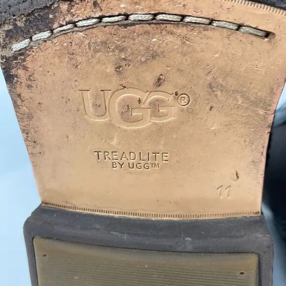 UGG Men Black Chelsea Boots‎ Size 11 M 1094349 Leather Shoes