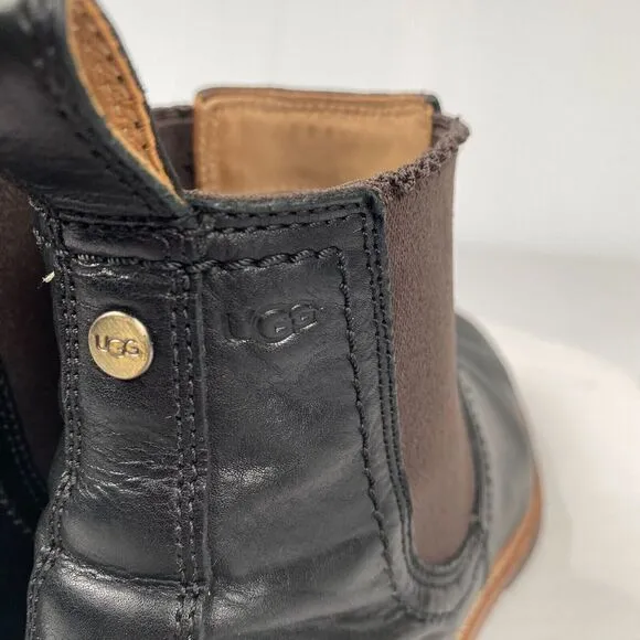 UGG Men Black Chelsea Boots‎ Size 11 M 1094349 Leather Shoes