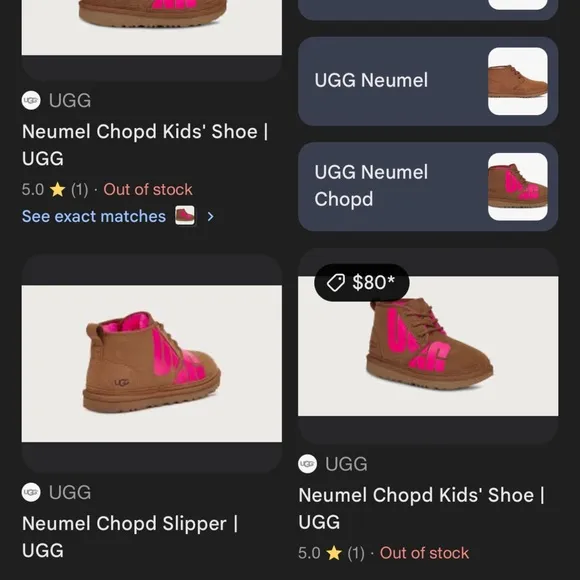 UGG neumel broken logo boots