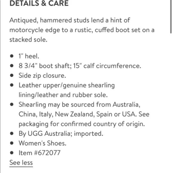 Ugg Stud boots 5.5