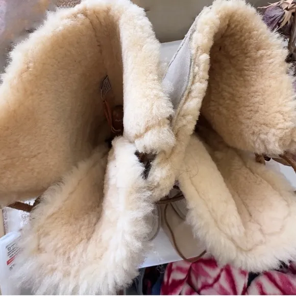 UGG Uptown III Authentic Tularosa Tall Lace-Up Shearling Boots