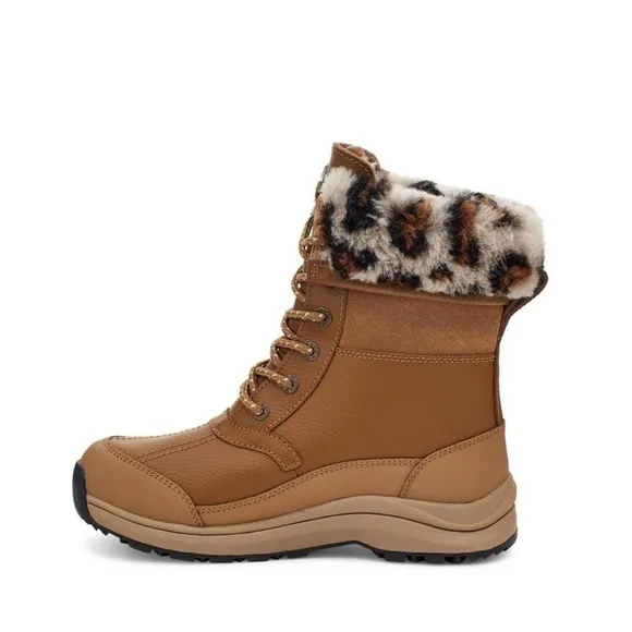 UGG | Zaylee Leopard Snow Boots Chestnut Brown NEW