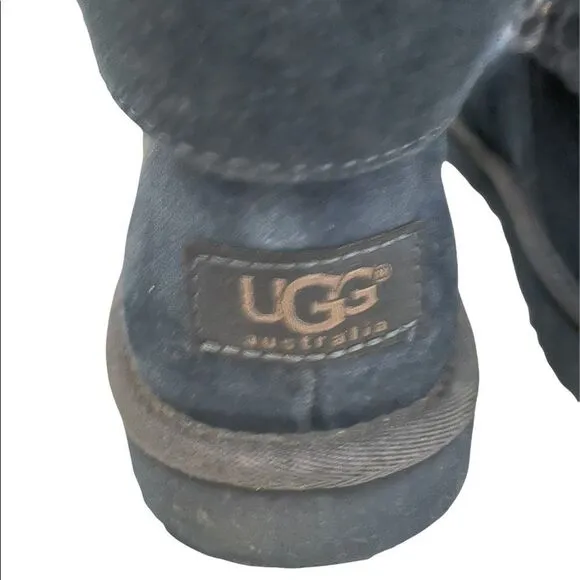 Ugg’s women’s navy blue boots rib knit shoe