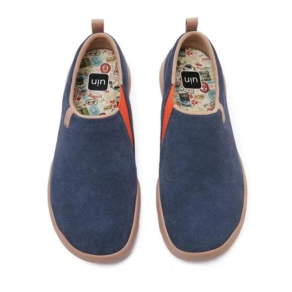 UIN Men's Travel Walking Shoes Casual Sneaker Toledo Ⅱ (Deep Blue)New No Box