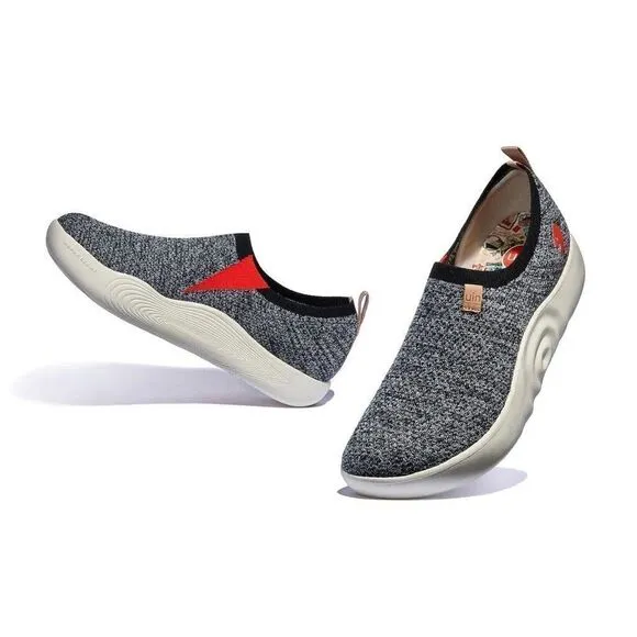 UIN Men's Walking Shoes Slip On Casual Sneaker (Toledo X Bouncing Black)