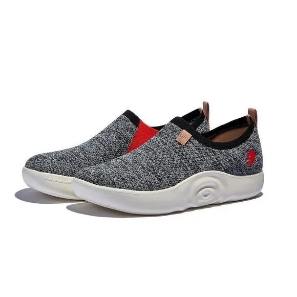 UIN Men's Walking Shoes Slip On Casual Sneaker (Toledo X Bouncing Black)