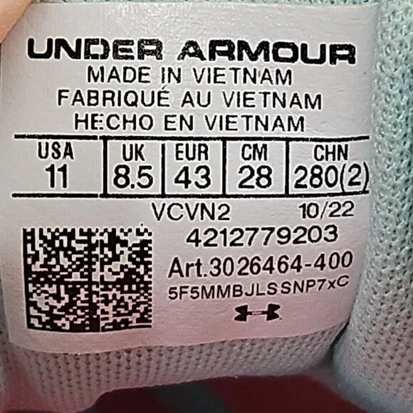 Under Armour Charged‎ Escape 4 D Womens Size 11 Blue Running Shoes 3026464-400