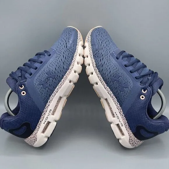 Under Armour HOVR Infinite 2 Womens Running Shoes Blue Pink Athletic Size 8