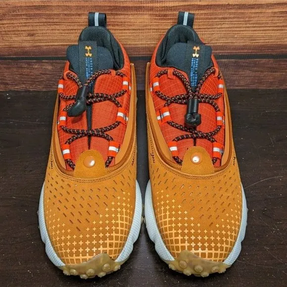 Under Armour HOVR Summit Fat Tire Delta Men 9.5 Orange Grey Trail Running Shoes