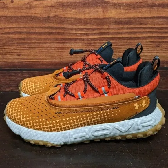 Under Armour HOVR Summit Fat Tire Delta Men 9.5 Orange Grey Trail Running Shoes