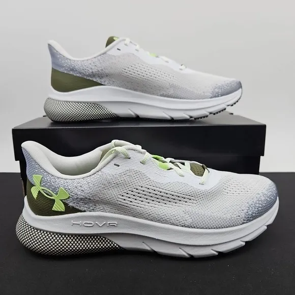 Under Armour HOVR Turbulence 2 Running Shoes Green White Gray‎ Men's Size 11 New