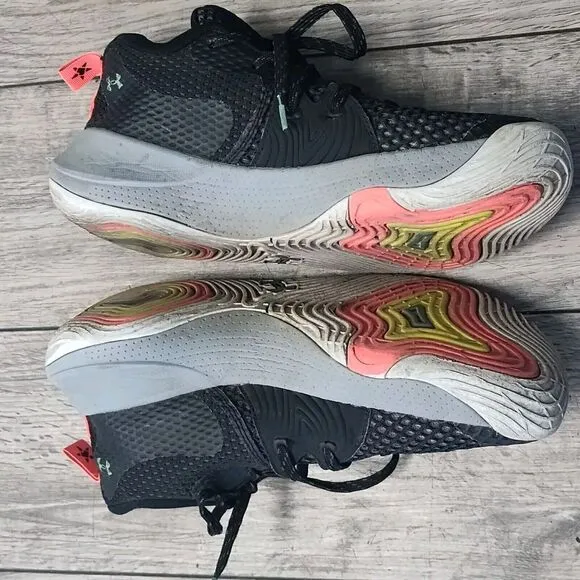 Under Armour Sneakers Mens 8.5 Embiid 1 One Origin Shoes Black Steel Mid HOVR
