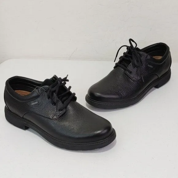 Unstructured by Clarks Un Tread Gore-Tex LoGTX Waterproof Black Leather …