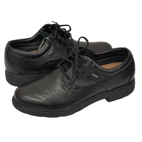 Unstructured by Clarks Un Tread Gore-Tex LoGTX Waterproof Black Leather …