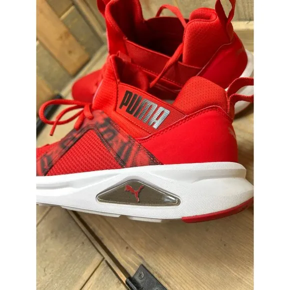 US10 Puma Mens Enzo 2 195059-01 Red Running Shoes Sneakers EU43