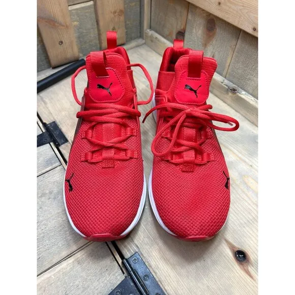 US10 Puma Mens Enzo 2 195059-01 Red Running Shoes Sneakers EU43