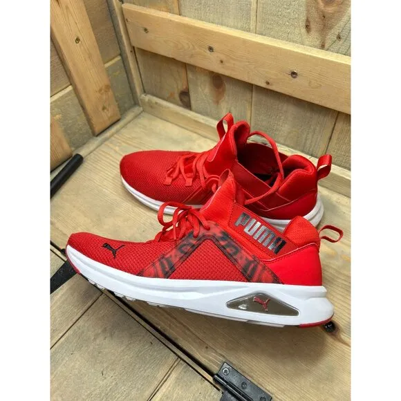 US10 Puma Mens Enzo 2 195059-01 Red Running Shoes Sneakers EU43