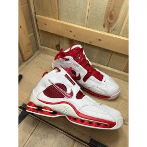 US9.5 Nike Flight Shox Basketball Shoes White/Red 309182-161 Rare EU43