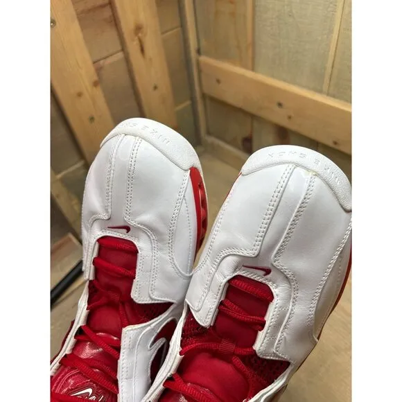 US9.5 Nike Flight Shox Basketball Shoes White/Red 309182-161 Rare EU43