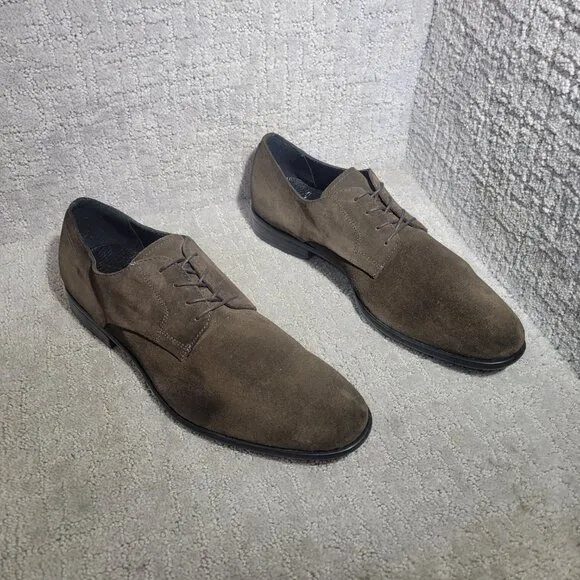 Vagabond Shoemaker Men's Size EU 46 US 13 Brown Java Suede Lace Up Derby Shoes