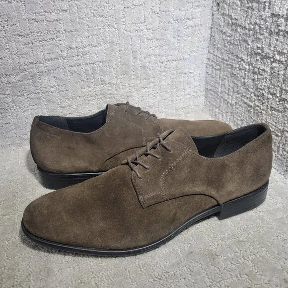 Vagabond Shoemaker Men's Size EU 46 US 13 Brown Java Suede Lace Up Derby Shoes