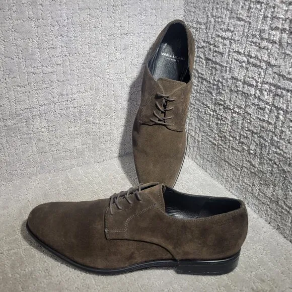 Vagabond Shoemaker Men's Size EU 46 US 13 Brown Java Suede Lace Up Derby Shoes