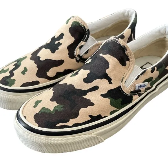 Vans Anaheim Factory 98 DX Camo Slip-On Sneaker shoes women 8 or men 6.5