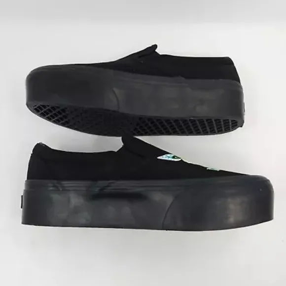 Vans Black Slip-On Stackform Awaken Desire Glow in the Dark Men 7 Women's 8.5